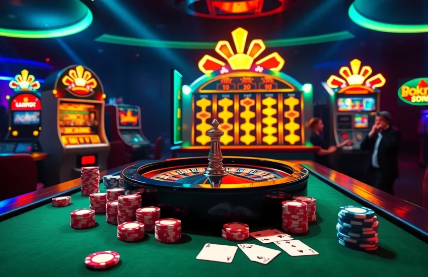 Experience exciting gameplay at https://vaoluoitv.cv/ with vivid casino visuals showcasing poker, roulette, and slot machines.