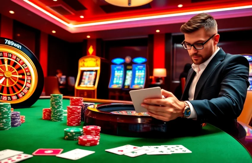 Experience the thrill of winning big with 789win at a luxurious casino table.