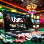 Exciting online gambling scene showcasing U888 platform and casino elements.