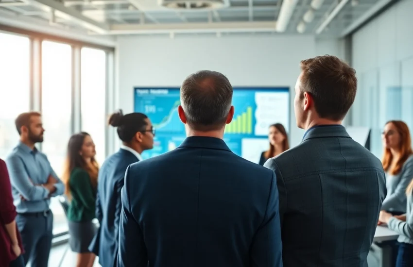 Headhunter IT in a collaborative meeting setting discussing IT talent acquisition strategies.