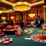 Engaging players at s8 com enjoy a thrilling high-stakes poker game in a luxurious casino setting.
