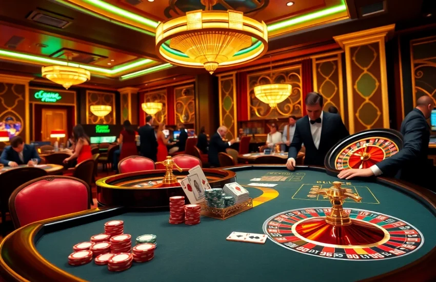 Engaging players at s8 com enjoy a thrilling high-stakes poker game in a luxurious casino setting.