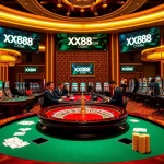 Engage in thrilling gambling action at XX88.COM with vibrant roulette tables and professional dealers.