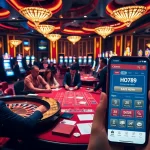 Players enjoying various casino games with HOT789 app displayed on a smartphone.