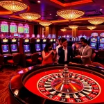 Players enjoying a thrilling game at Naga99's vibrant casino, celebrating a jackpot win.