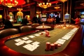 Experience the thrill of gambling at C168.DELIVERY with an exciting casino scene featuring poker tables and roulette.