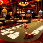 Experience the thrill of gambling at C168.DELIVERY with an exciting casino scene featuring poker tables and roulette.