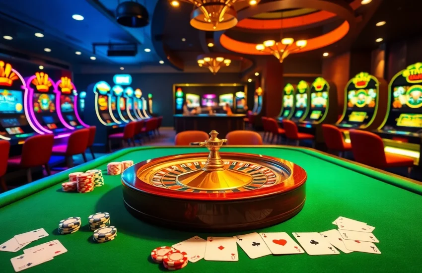 Engaging casino experience at Bin88 with roulette wheel and vibrant gaming elements.