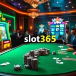 Experience thrilling wins at slot365 with vibrant casino scenes and exciting gameplay.