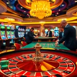 Action-packed casino experience highlighting the Sc88 link, with gamblers engaging at roulette and blackjack tables.