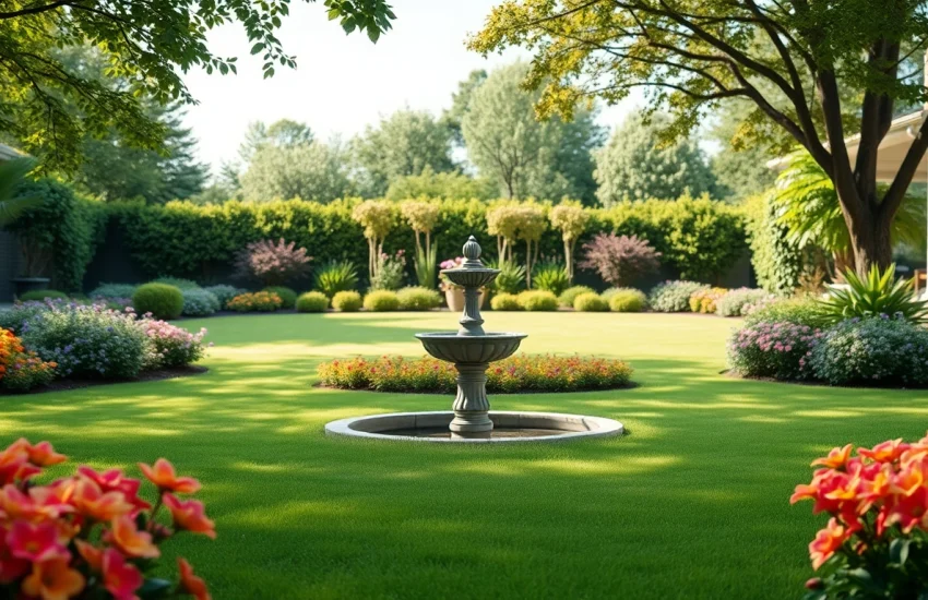 Gartenbau München in einem schön angelegten Garten mit bunten Blumen und einer frischen Atmosphäre.