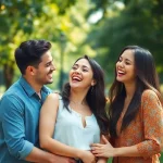Professioneller dating fotograf für tinder bilder in Aktion, umnatürlichen Licht.