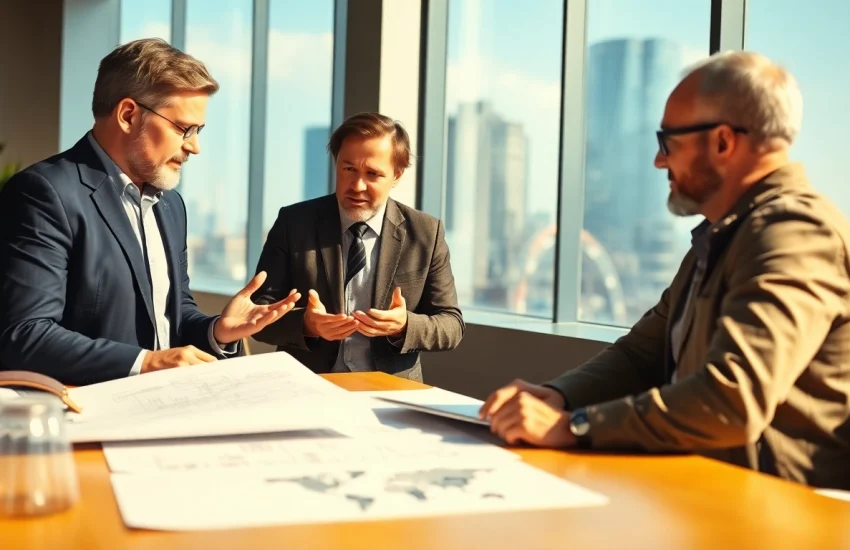 Headhunter Ingenieure in einer modernen Büroumgebung bei der Beratung.