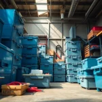 Vielseitige Universalboxen in einer gut organisierten Werkstatt gezeigt.