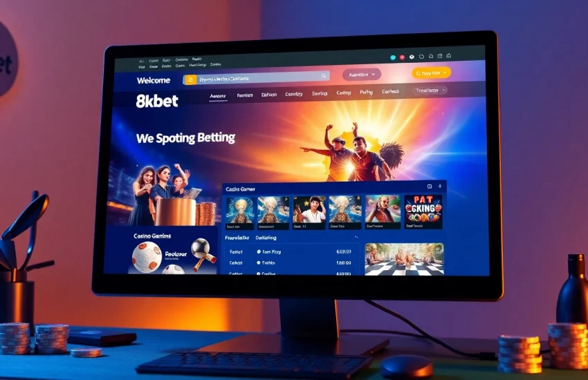 Experience the dynamic world of online gambling with 8kbet's engaging platform interface.