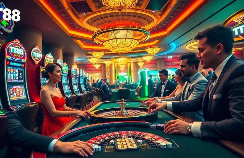 Experience TT88's thrilling casino atmosphere full of excitement and vibrant gambling games.