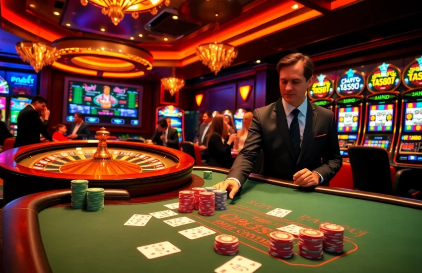 Experience thrilling gaming action at 88bet's vibrant casino table with poker chips and cards.
