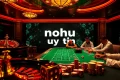 Nohu uy tín - Engaging casino scene with poker table, roulette wheel, and high-stakes atmosphere.