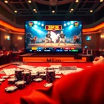 xem đá gà trực tiếp tại gavb79 - live chicken fighting betting scene with vibrant action and professional interface