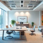 Optimale Büroumgebung für Office Excellence mit stilvollem Design und natürlichem Licht.