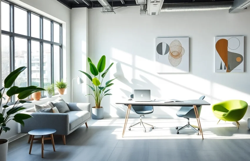 Haus of Design's modern office space featuring innovative furniture and decor.
