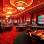 Experience the thrill of gambling at https://8xx.network/ with dynamic casino visuals featuring poker tables and slot machines.