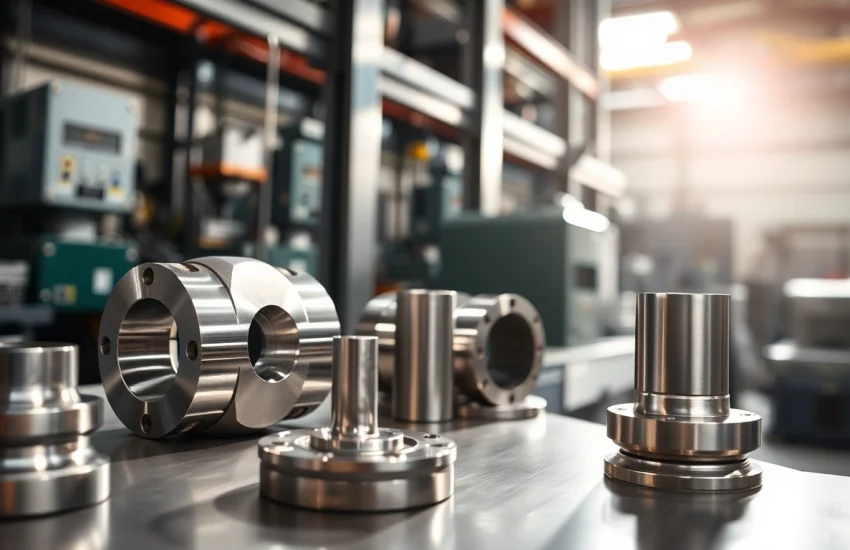 Drehteile aus hochwertigen CNC-Bearbeitungen in einem professionellen Arbeitsumfeld.