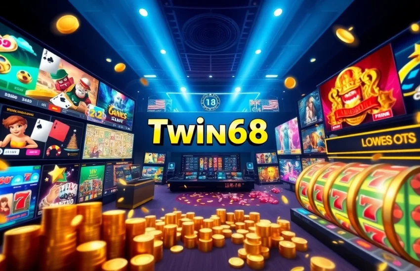 Twin68 interactive online gaming platform with vibrant visuals and exciting game features.
