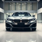 BMW kaufen: An elegant showroom showcasing a sleek BMW model, illustrating luxury and style.