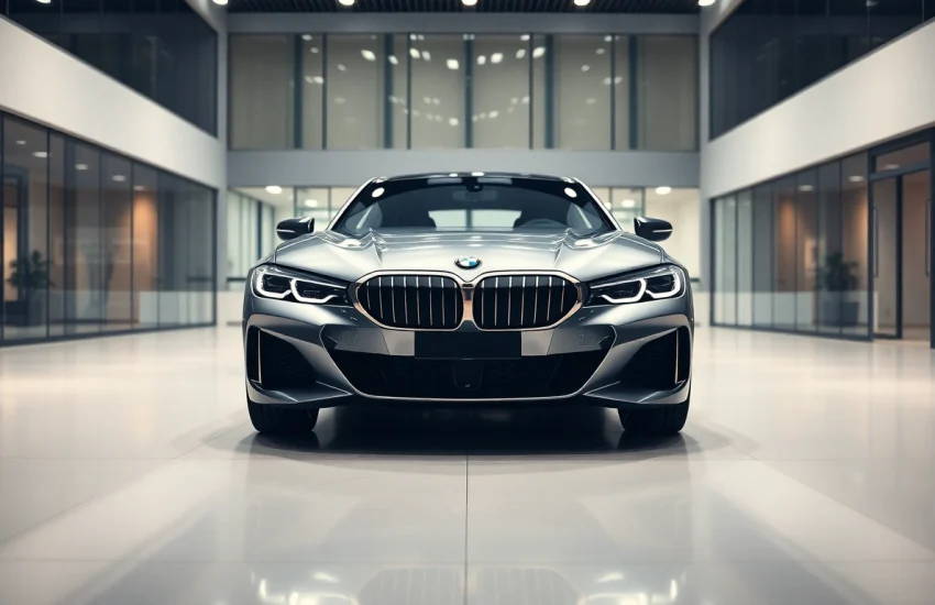 BMW kaufen: An elegant showroom showcasing a sleek BMW model, illustrating luxury and style.