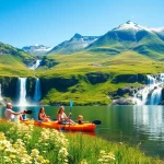 Fjordentdeckung während eines Familienurlaubs in Norwegen, Skandinavien-Urlaub-Abenteuer.