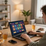 Spielen Sie Spielautomaten und Live-Dealer-Spiele im mr bit Online-Casino von einem gemütlichen Home-Setup mit warmer Atmosphäre.