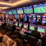 Experience thrill and excitement at fabet sports betting lounge with live games and eager patrons