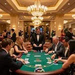 Engaging gameplay awaits at Trang Chủ V9BET with vibrant casino atmosphere and stylish players