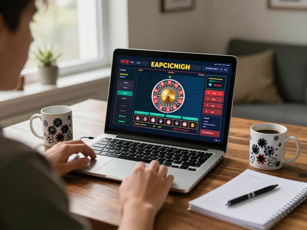 Người chơi LUCK8 tham gia vào bàn roulette trực tuyến trong một không gian ấm cúng tại nhà.