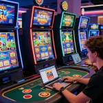 Engaged players exploring O8's exciting online gaming platform featuring vibrant casino games.