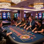 Experience the excitement of 99win at lively roulette tables, players betting with anticipation.