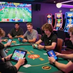 Exciting NK88 casino gaming scene highlighting diverse players enjoying online games.