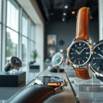 Scopri secondo polso torino con orologi di lusso esposti in una boutique elegante.