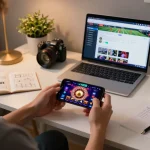 Player interacting with the vt88 mobile casino app for dynamic online gaming experience