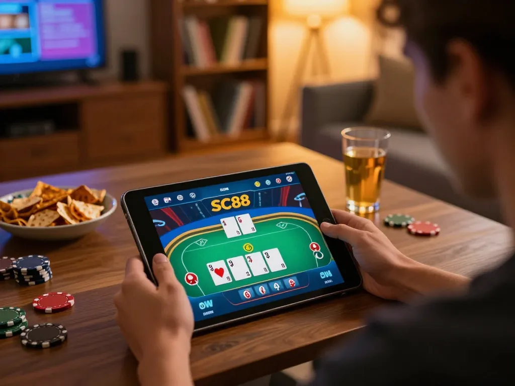 Using the sc88 app to engage in thrilling online poker at home