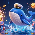 Engage with Sunwin1 sh's vibrant underwater casino adventure featuring a whale captain and playful dolphins.