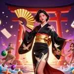 Experience thrilling gameplay at O8 with vibrant lottery scenes and elegant Asian motifs.