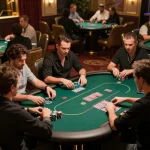 Engaged players competing in an exciting poker tournament at 33winn's stylish casino.