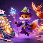 Engage with thrilling games at af1688 com, featuring a wizard and phoenix with dynamic casino elements.