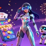 Engage in thrilling gameplay at lu88a with vibrant 3D casino illustration featuring games and joyful elements.