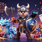 S8 COM game strategies come alive in a dynamic illustration showcasing winning opportunities with animated characters and casino elements.
