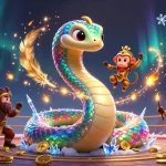 Experience thrilling action with VSBET as a rainbow serpent guards hidden treasures.
