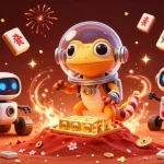 Experience the thrill of 138Bet with a Martian gecko uncovering a golden casino on Mars.