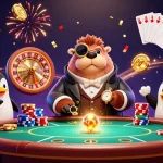 Experience the thrill of pub88 with an underwater poker showdown featuring colorful characters and casino elements.